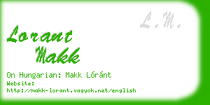lorant makk business card
