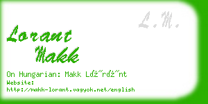 lorant makk business card